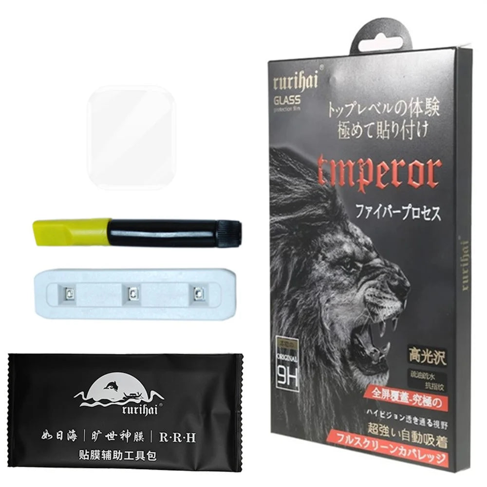RURIHAI For Apple Watch Series 11 42mm / 10 42mm Screen Protector 3D UV Liquid High Aluminum-Silicon Glass Film - 6