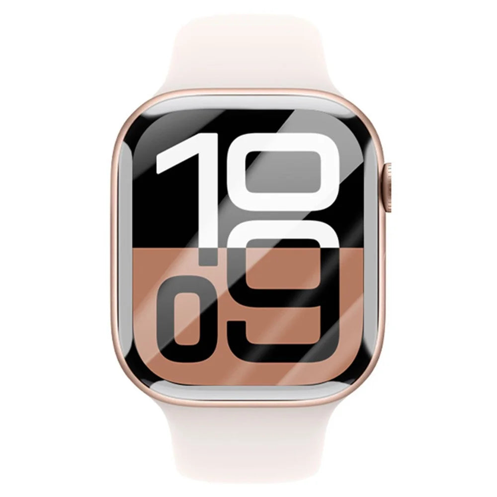 RURIHAI For Apple Watch Series 11 46mm / 10 46mm Screen Protector 3D UV Liquid High Aluminum-Silicon Glass Film - 3