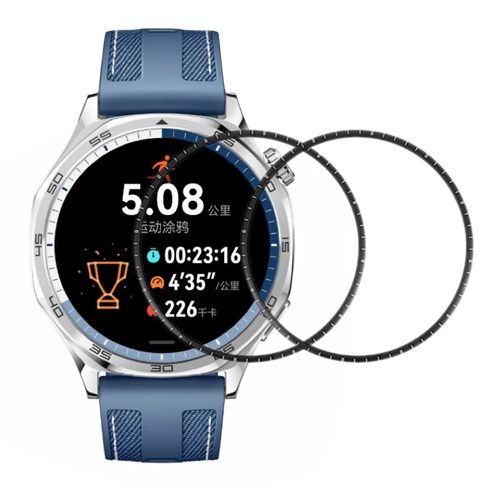2Pcs / Pack For Huawei Watch GT 5 46mm Watch Screen Protector HD Clear PMMA Film (Black Edge) - Black - 1