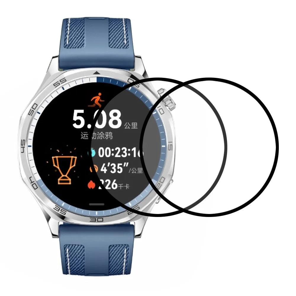 2Pcs / Pack For Huawei Watch GT 5 41mm Watch Screen Protector HD Clear PMMA Film (Black Edge) - Black - 1