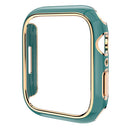 Bulk Purchasing For Apple Watch Series 9  /  8  /  7 45mm Watch Case Quick Release Electroplating PC Watch Cover - Green  /  Rose Gold - 1