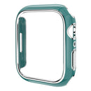 Bulk Purchasing For Apple Watch Series 9  /  8  /  7 41mm Watch Case Quick Release Electroplating PC Watch Cover - Green / Silver - 1