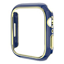 Bulk Purchasing For Apple Watch Series 3 / 2 / 1 42mm Watch Case Quick Release Electroplating PC Watch Cover - Blue / Gold - 1