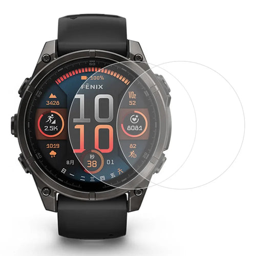 2Pcs For Garmin Fenix 8 43mm Screen Protector Tempered Glass 2.5D HD Watch Screen Film - 1