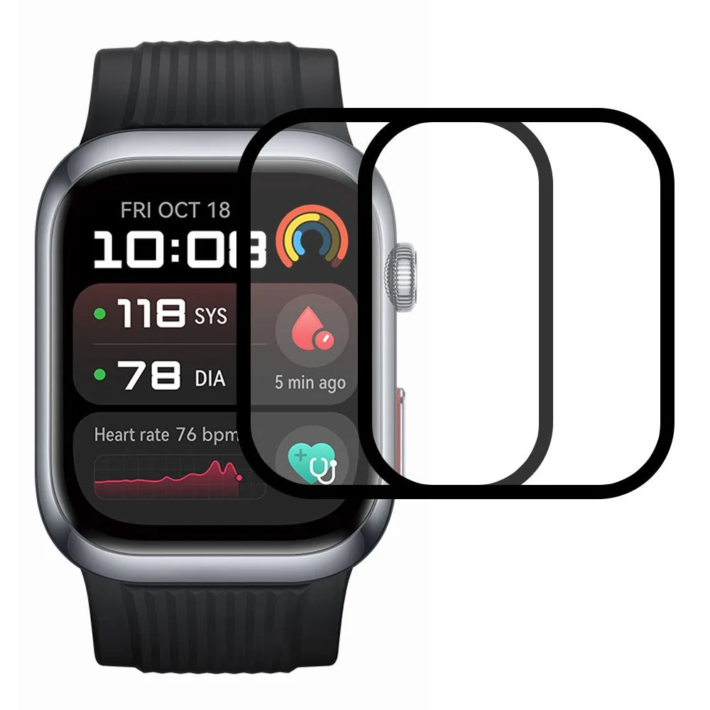 2Pcs / Pack For Huawei Watch D2 Watch Screen Protector HD Clear PMMA Film (Black Edge) - Black - 1