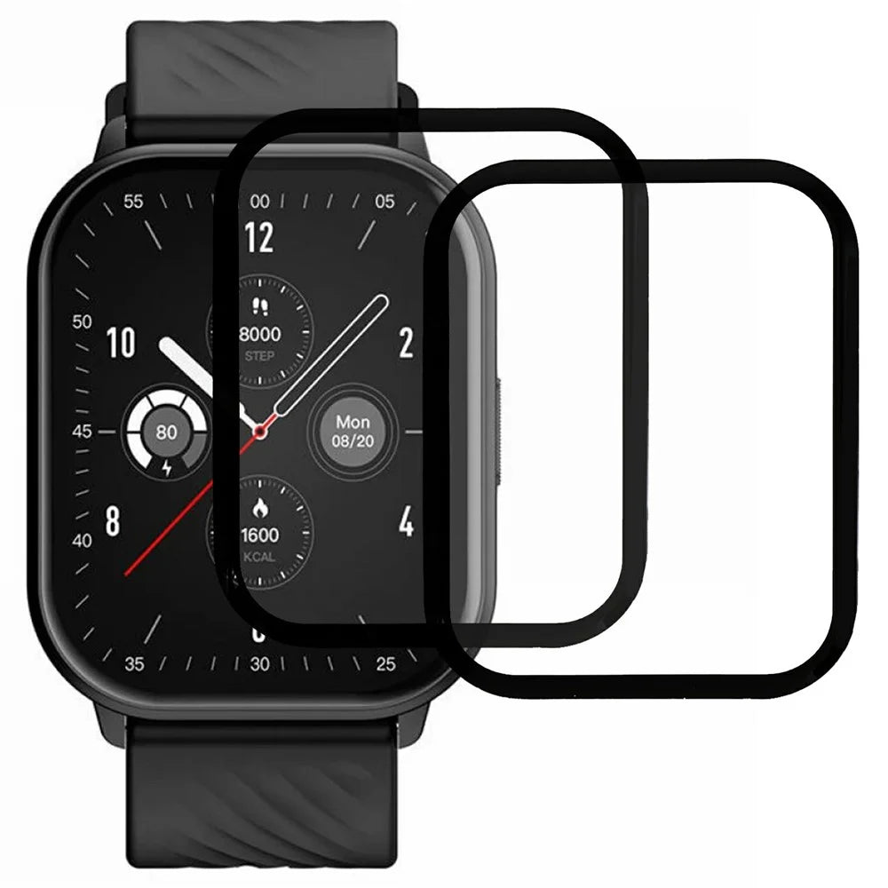 2Pcs / Pack For Zeblaze GTS 3 Watch Screen Protector HD Clear PMMA Film (Black Edge) - Black - 1