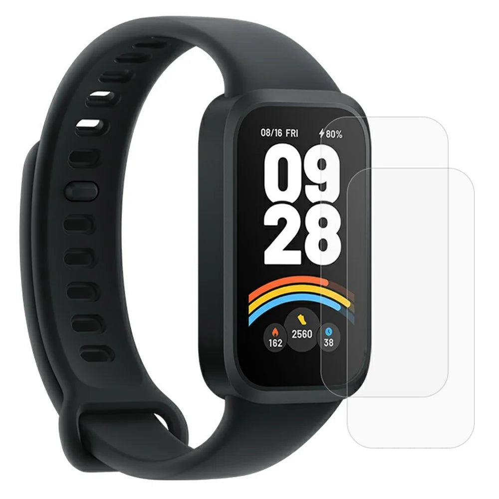 2Pcs For Xiaomi Smart Band 9 Active / Redmi Band 3 Watch Screen Protector Clear TPU Film - 1