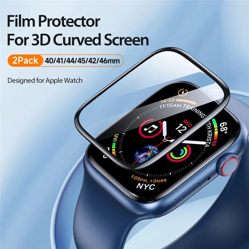 DUX DUCIS For Apple Watch Series 11 42mm / 10 42mm Screen Protector  Pmma Series 2Pcs Clear Watch Screen Guard TPE+PMMA Film - Black - 4