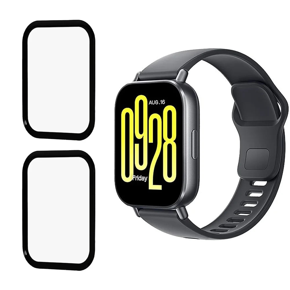 2Pcs / Pack For Xiaomi Redmi Watch 5 Watch Screen Protector HD Clear PMMA Film (Black Edge) - Black - 1
