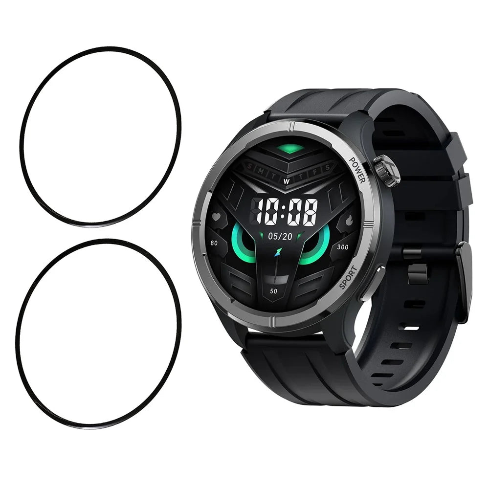 2Pcs  /  Pack For Haylou Solar Neo Watch Screen Protector HD Clear PMMA Film (Black Edge) - 1