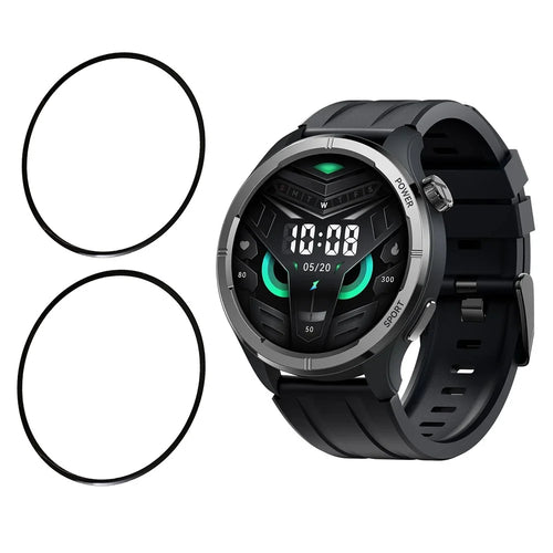 2Pcs  /  Pack For Haylou Solar Neo Watch Screen Protector HD Clear PMMA Film (Black Edge) - 1