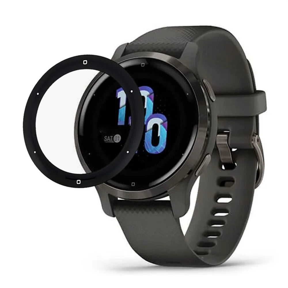 For Garmin Venu 2S Full Screen Protector Black Edge Soft PMMA Smartwatch Screen Film - 1