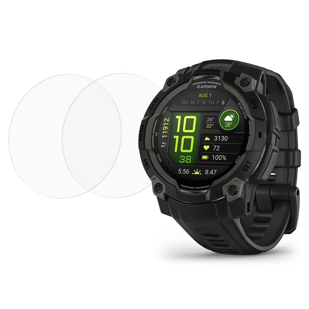 2Pcs For Garmin Instinct 3 45mm Watch Screen Protector Clear TPU Film - 1