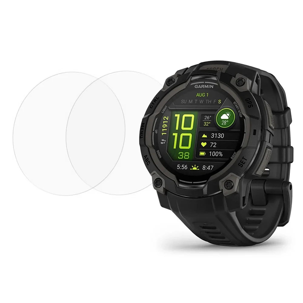 2Pcs For Garmin Instinct 3 50mm Watch Screen Protector Clear TPU Film - 1
