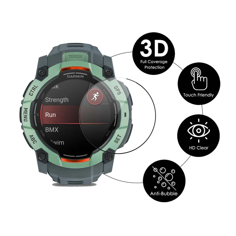 ENKAY HAT PRINCE For Garmin Instinct 3 50mm Screen Protector   3D Curved PC + PMMA Ultra Clear Film - Transparent - 2