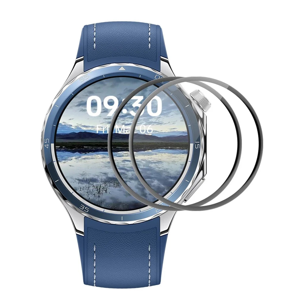 ENKAY HAT PRINCE For Oppo Watch X2 2Pcs Screen Protector   3D Curved PC + PMMA Ultra Clear Film - Black - 1