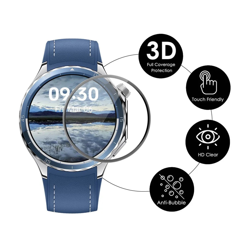 ENKAY HAT PRINCE For Oppo Watch X2 2Pcs Screen Protector   3D Curved PC + PMMA Ultra Clear Film - Black - 2