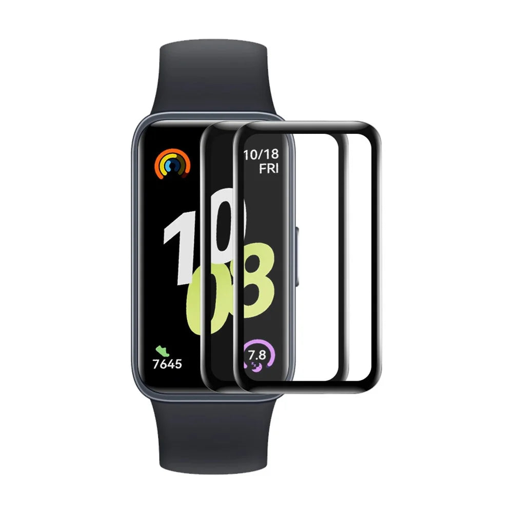 ENKAY HAT PRINCE For Huawei Band 10 2Pcs Screen Protector   3D Curved PC + PMMA Ultra Clear Film - Black - 1