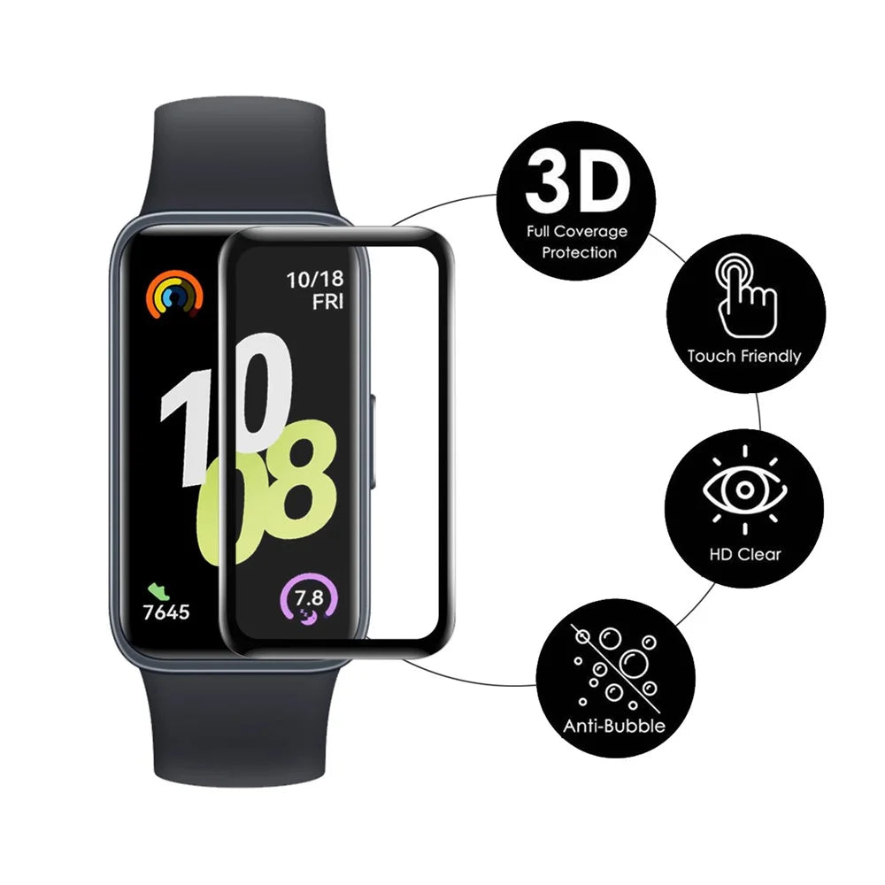 ENKAY HAT PRINCE For Huawei Band 10 2Pcs Screen Protector   3D Curved PC + PMMA Ultra Clear Film - Black - 2