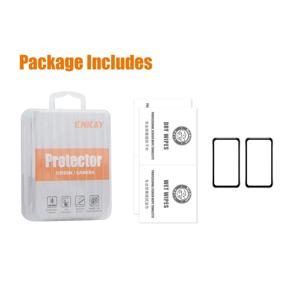ENKAY HAT PRINCE For Huawei Band 10 2Pcs Screen Protector   3D Curved PC + PMMA Ultra Clear Film - Black - 7