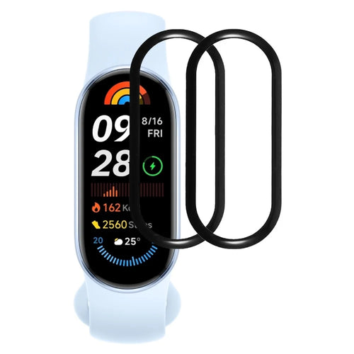 2Pcs / Pack For Xiaomi Smart Band 10 Screen Protector Smart Watch HD Clear PMMA Film (Black Edge) - 1
