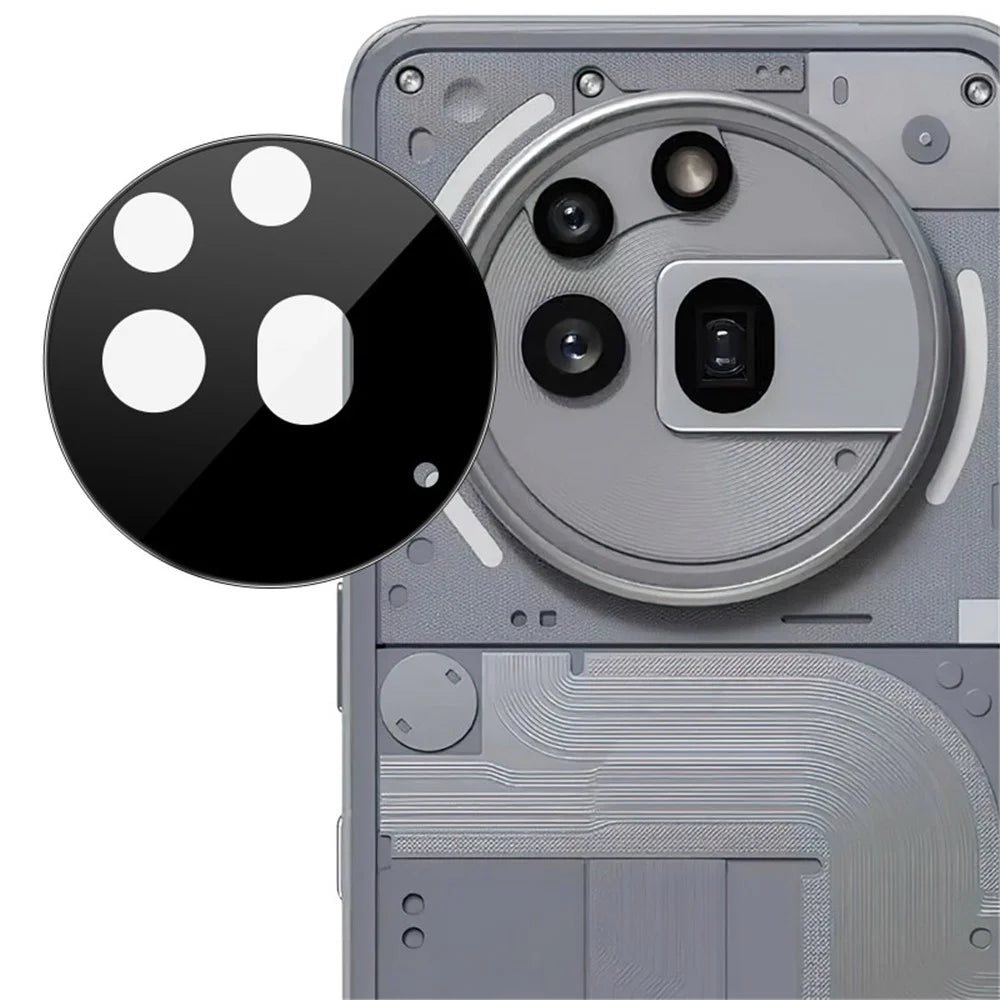 IMAK For Nothing Phone (3a) Pro Camera Lens Protector Tempered Glass HD Clear Lens Film (Black Version) - 1