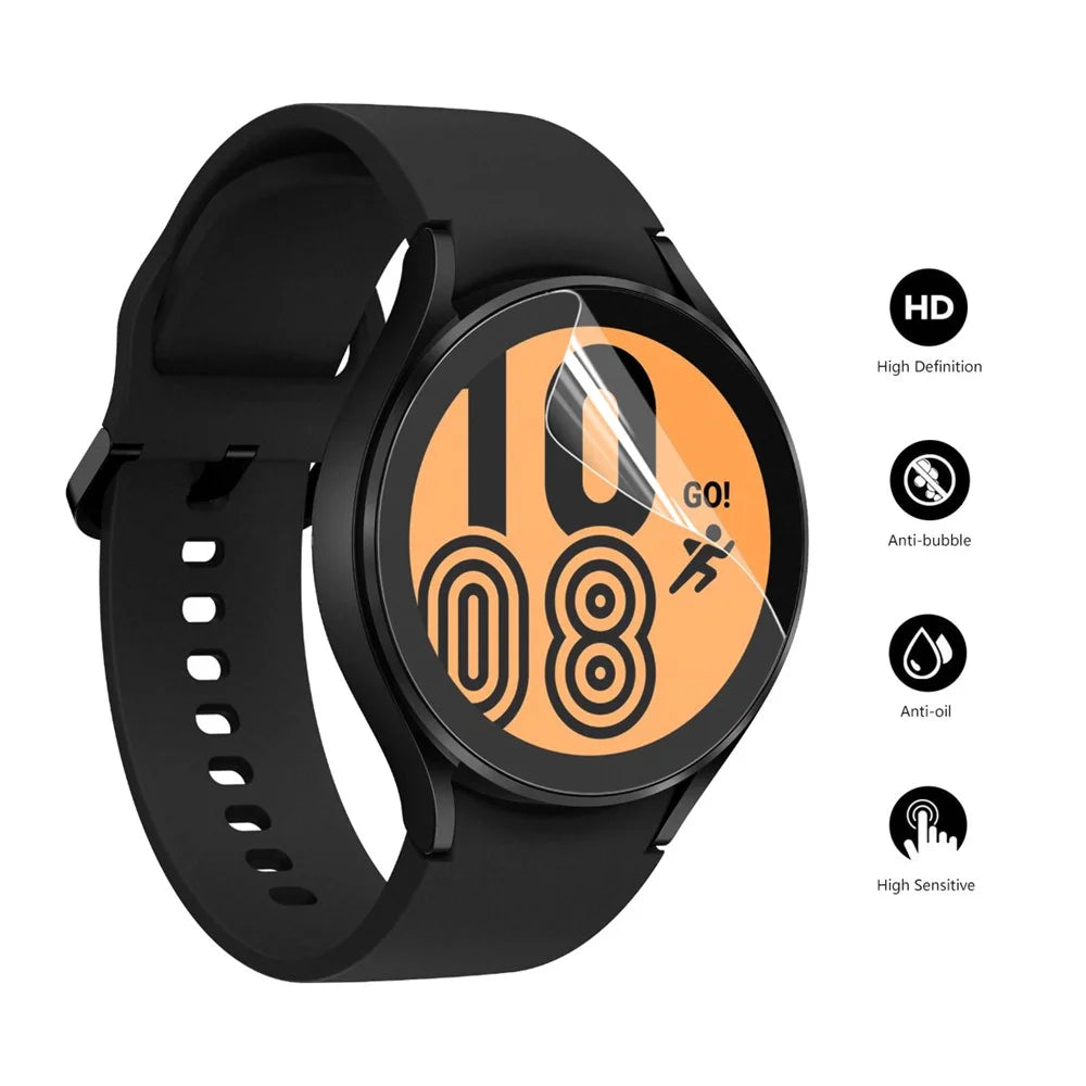 ENKAY HAT PRINCE For Samsung Galaxy Watch4 44mm 2Pcs Screen Protectors   TPU Ultra Clear Full Cover Film - Transparent - 2