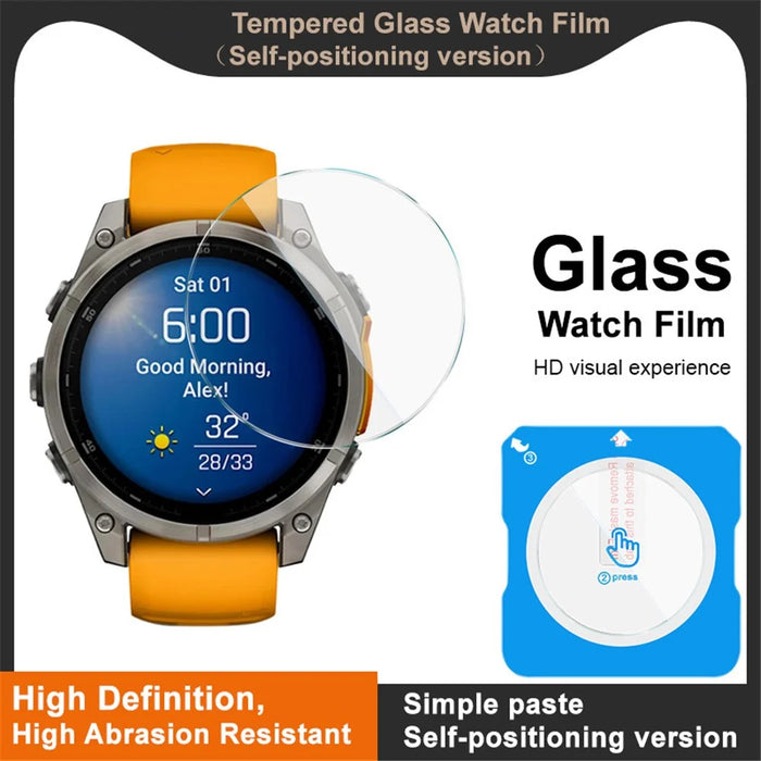 IMAK For Garmin Fenix 8 47mm Tempered Glass Screen Protector with Installation Tool - 4