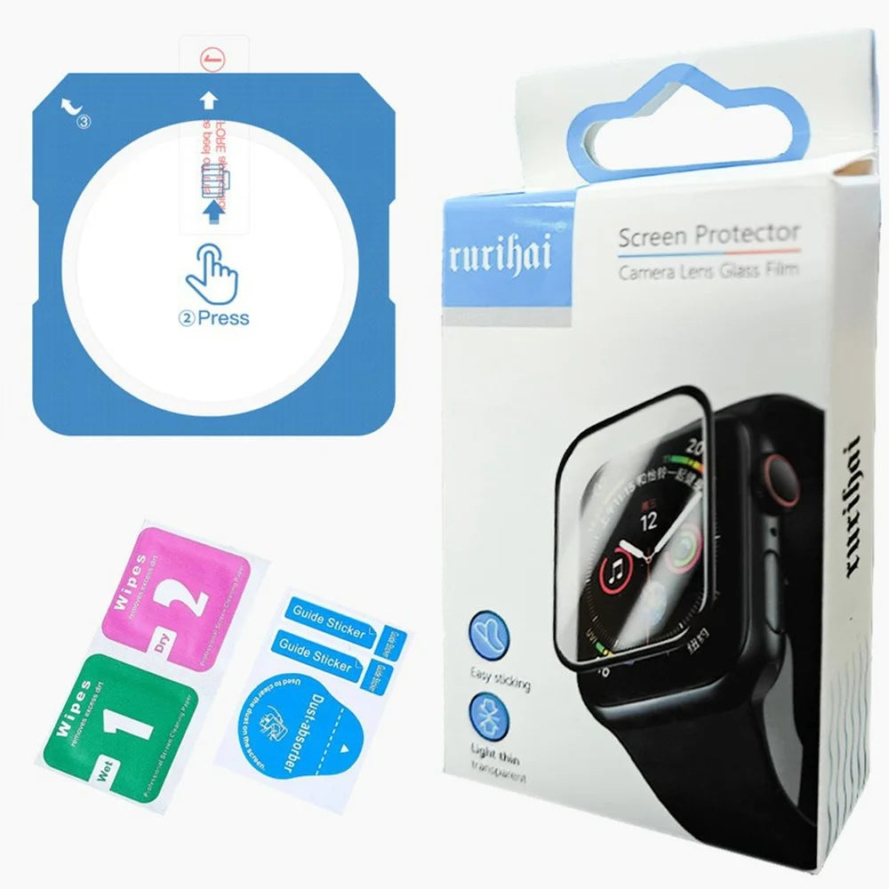 RURIHAI For Huami Amazfit T-Rex 3 Screen Protector AR Clear Watch Film with Alignment Tool - 5