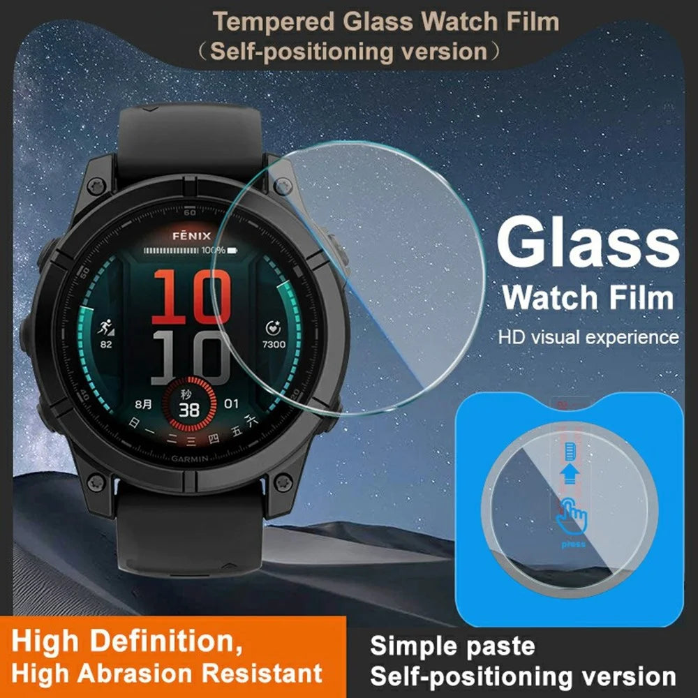 IMAK For Garmin Fenix E 47mm Tempered Glass Screen Protector with Installation Tool - 3