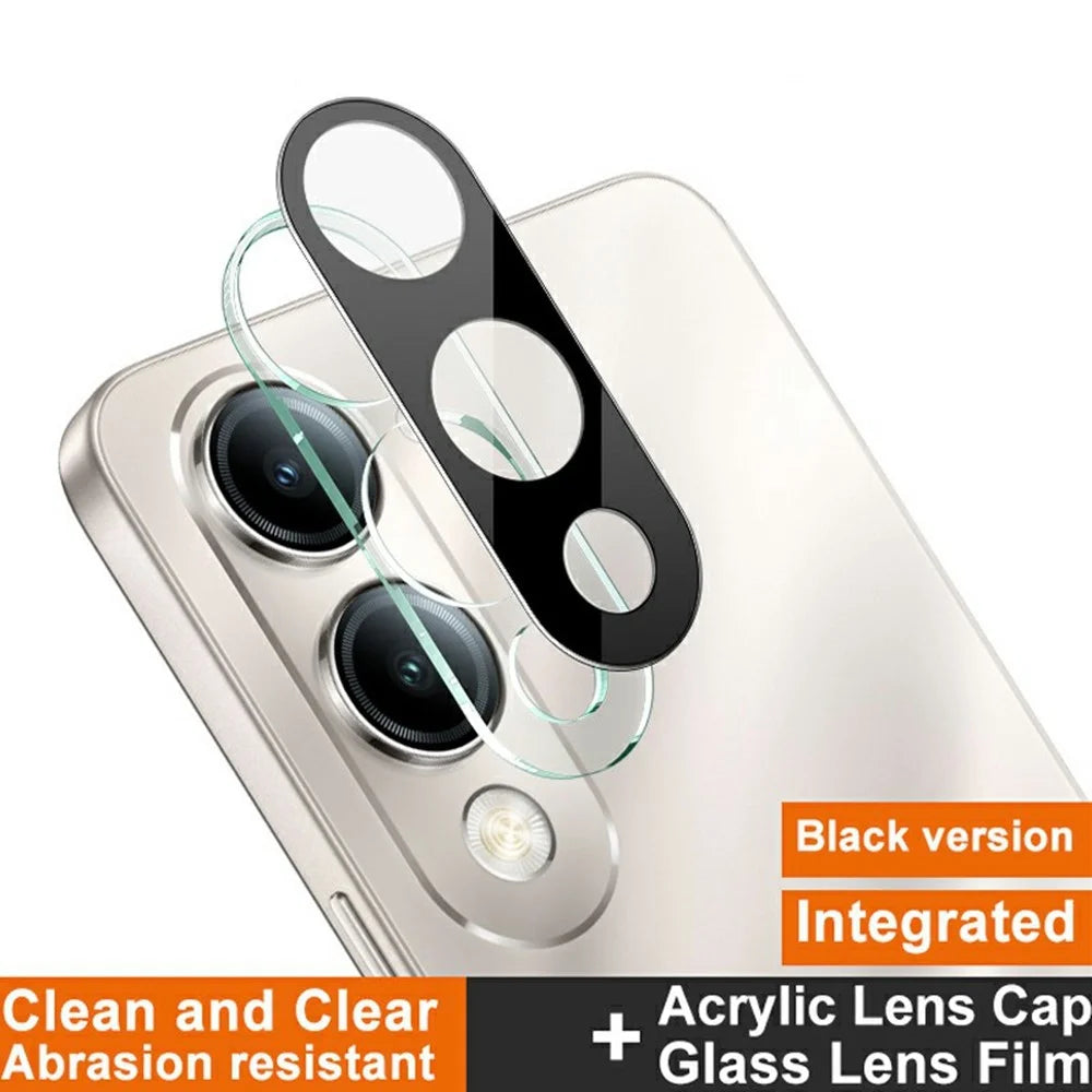 IMAK For vivo T4 Lite 5G / Y19e 4G / Y19 5G / iQOO Z10 Lite 5G / Y29s 5G / Y04 4G Tempered Glass Lens Film + Acrylic Cap (Black Version) - 2