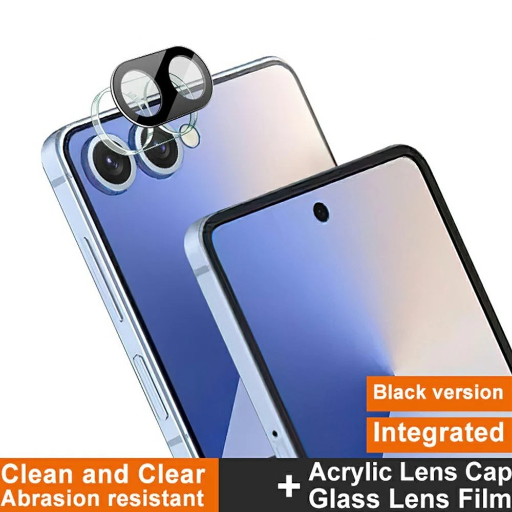 IMAK For Samsung Galaxy Z Flip8 / Z Flip7 5G Tempered Glass Lens Film + Acrylic Cap (Black Version) - 2
