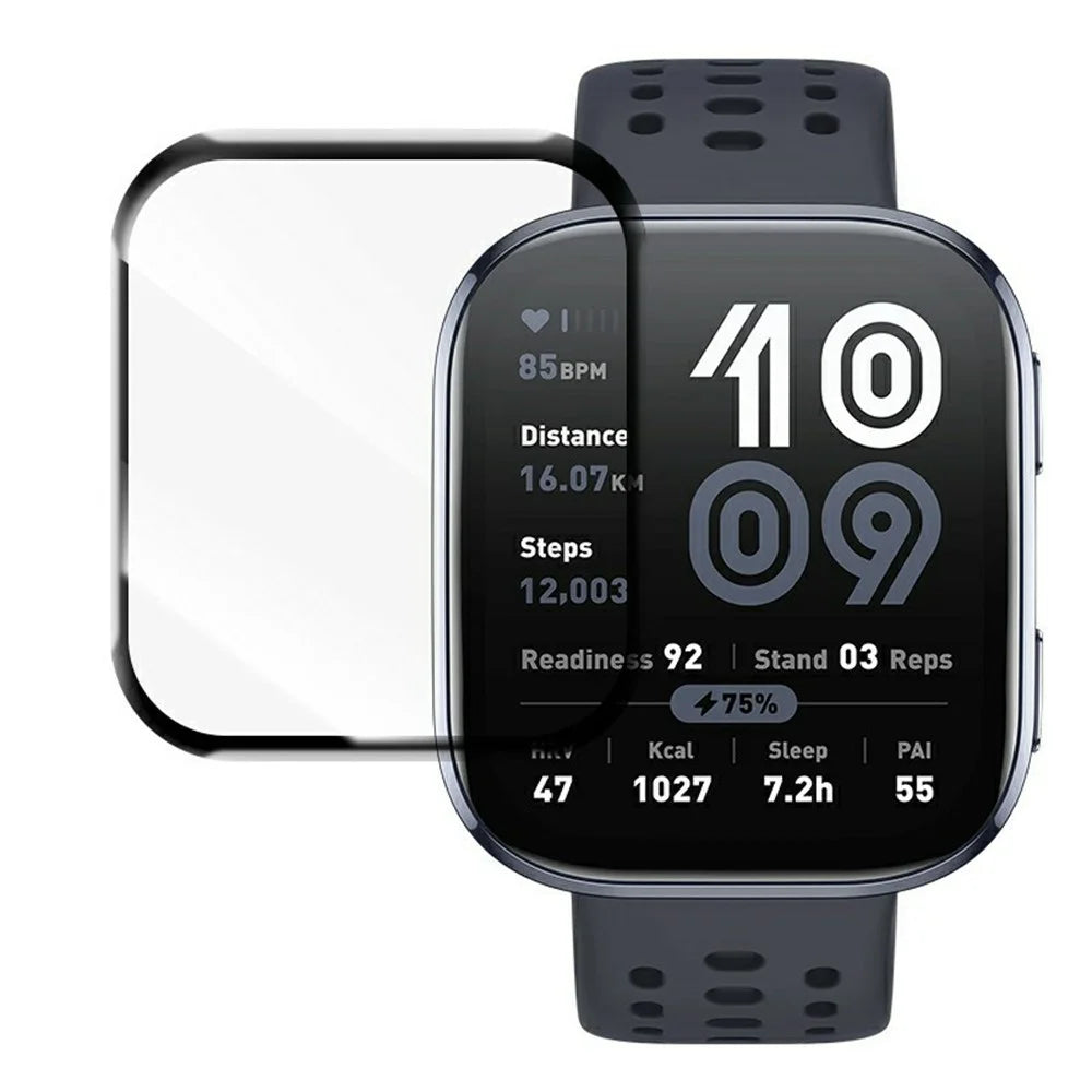 RURIHAI For Huami Amazfit Bip 6 PMMA Screen Protector 3D Full Glue Watch Screen Film - 1