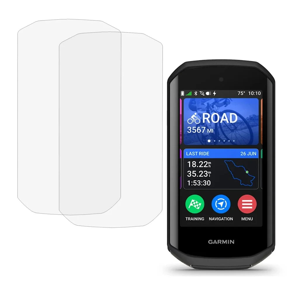 2Pcs For Garmin Edge 1050 Screen Protector Bike Cycling Computer Clear TPU Film - 1