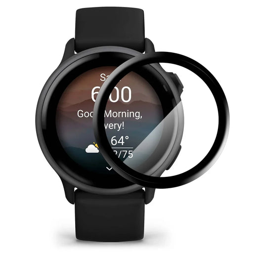 NORTHJO For Garmin Vivoactive 6 Screen Protector PMMA Anti Scratch Black Edge Watch Film HD Clarity Abrasion Resistant - 2