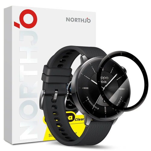NORTHJO For Oppo Watch X2 Mini Screen Protector PMMA Anti Scratch Black Edge Watch Film HD Clarity Abrasion Resistant - 1