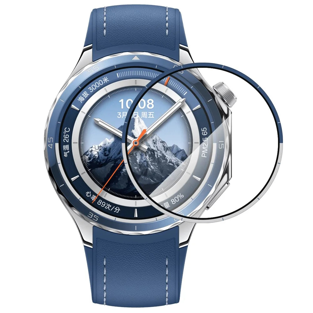 NORTHJO For Oppo Watch X2 Screen Protector Anti Scratch PMMA HD Watch Film Blue Silver Edge - 2