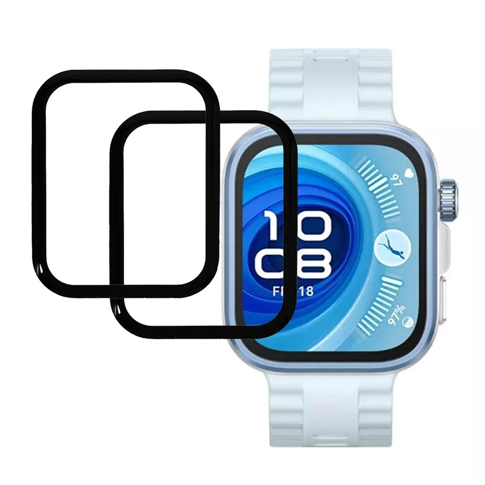 2Pcs / Pack For Huawei Watch Fit 4 Screen Protector Smart Watch HD Clear PMMA Film (Black Edge) - 1