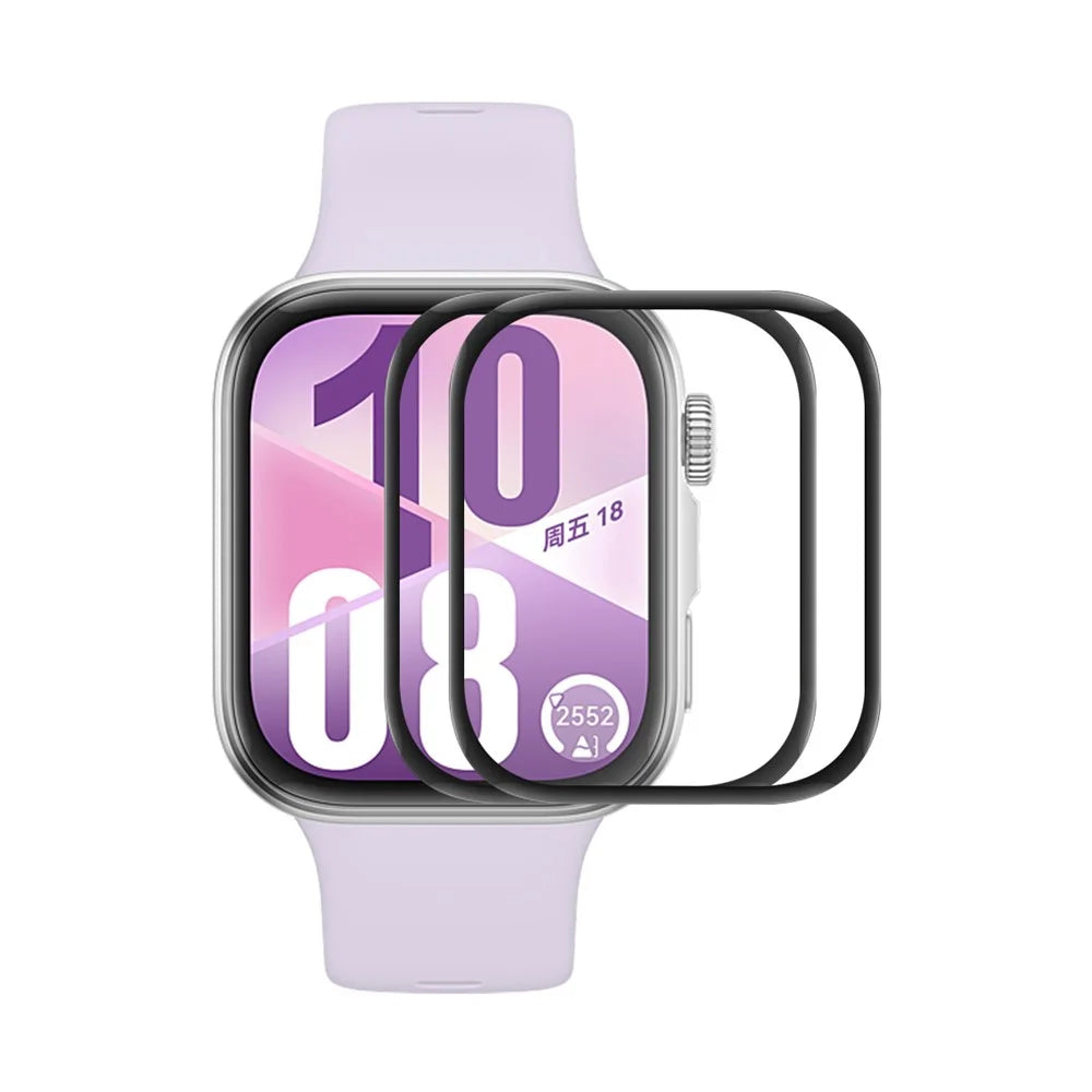 ENKAY HAT PRINCE For Huawei Watch Fit 4 2Pcs Screen Protector   3D Curved PC + PMMA Ultra Clear Film - Black - 1