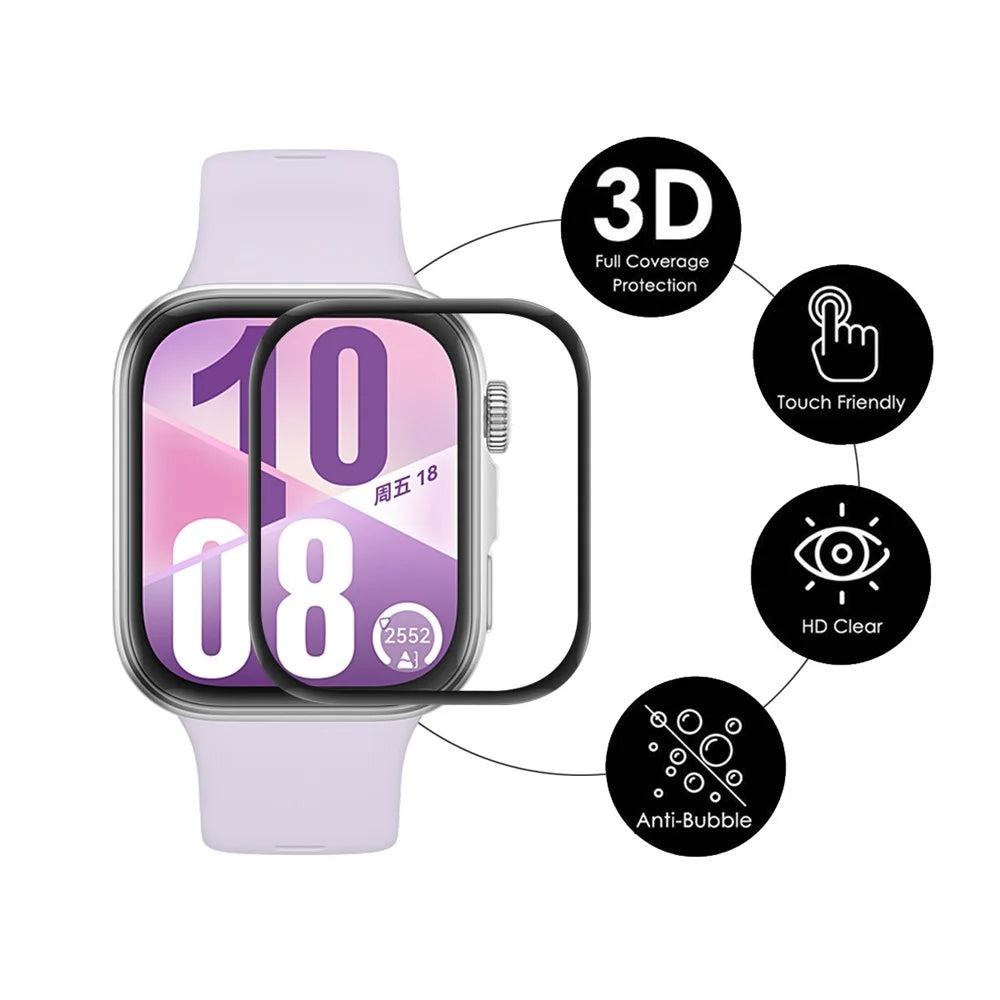 ENKAY HAT PRINCE For Huawei Watch Fit 4 2Pcs Screen Protector   3D Curved PC + PMMA Ultra Clear Film - Black - 2