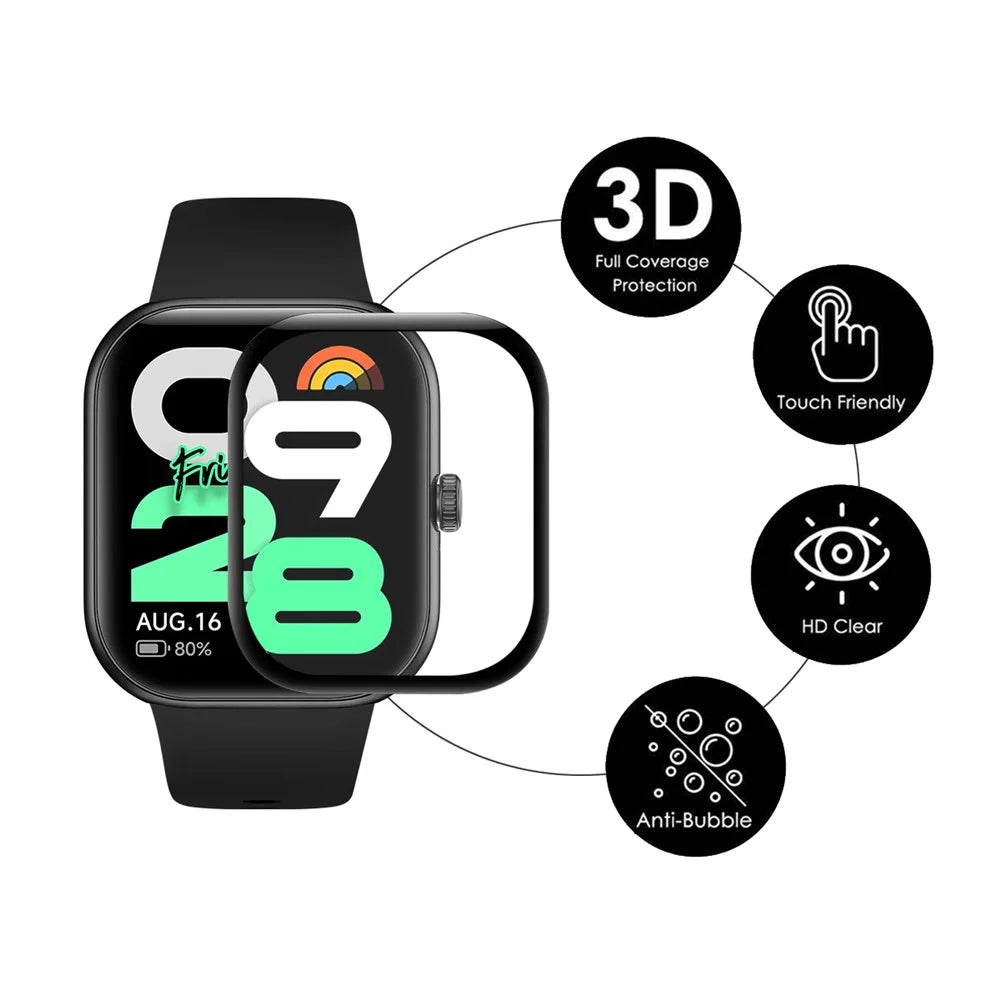 ENKAY HAT PRINCE For Xiaomi Redmi Watch Move 2Pcs Screen Protector   3D Curved PC + PMMA Ultra Clear Film - Black - 2
