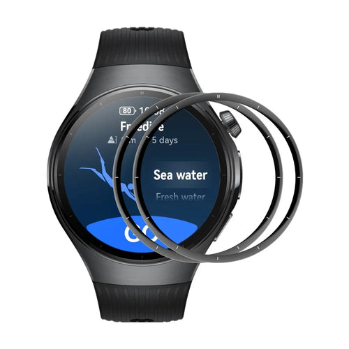 ENKAY HAT PRINCE For Huawei Watch 5 46mm 2Pcs Screen Protector   3D Curved PC + PMMA Ultra Clear Film - Black - 1