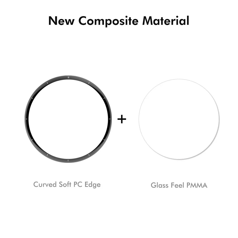 ENKAY HAT PRINCE For Huawei Watch 5 46mm 2Pcs Screen Protector   3D Curved PC + PMMA Ultra Clear Film - Black - 3