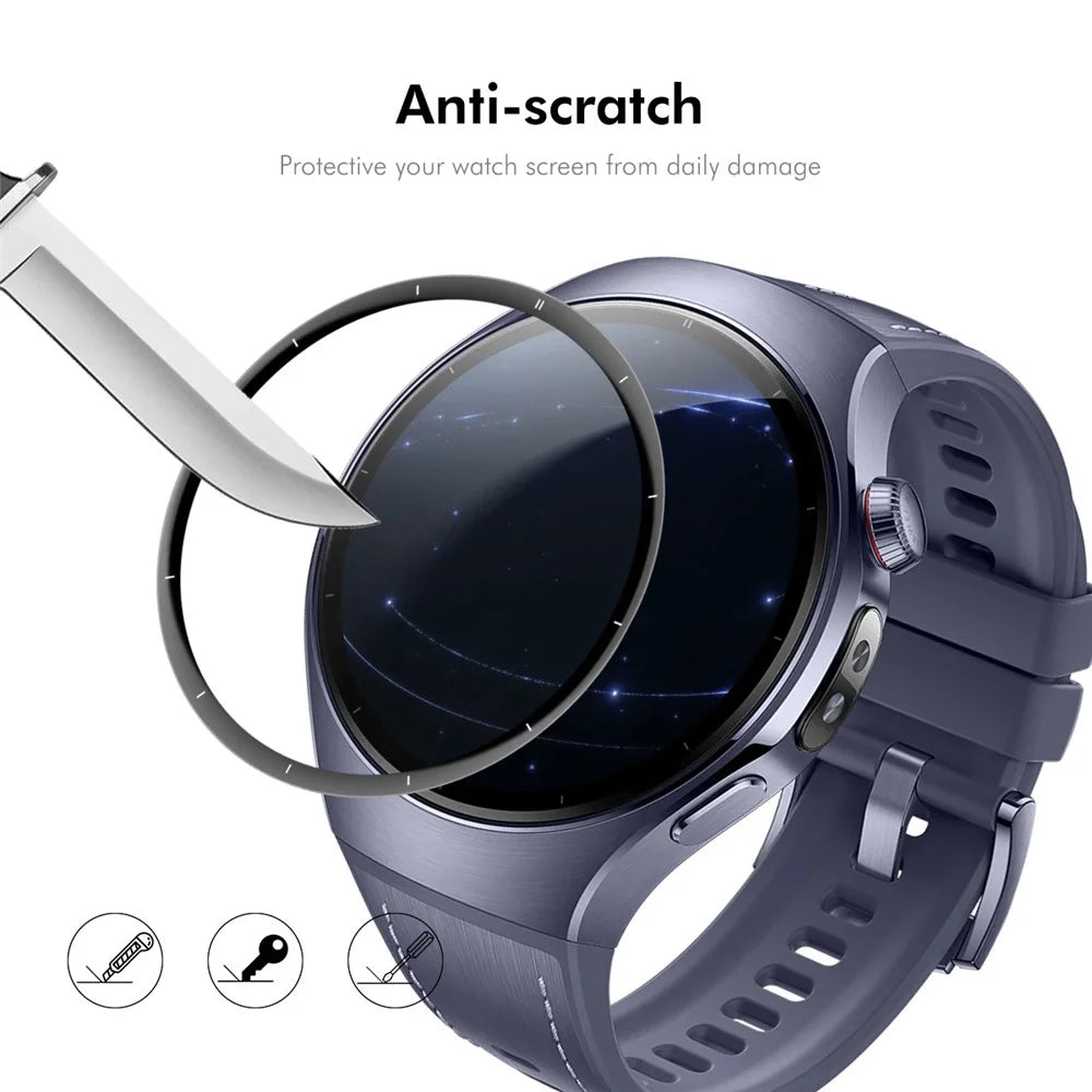 ENKAY HAT PRINCE For Huawei Watch 5 46mm 2Pcs Screen Protector   3D Curved PC + PMMA Ultra Clear Film - Black - 5
