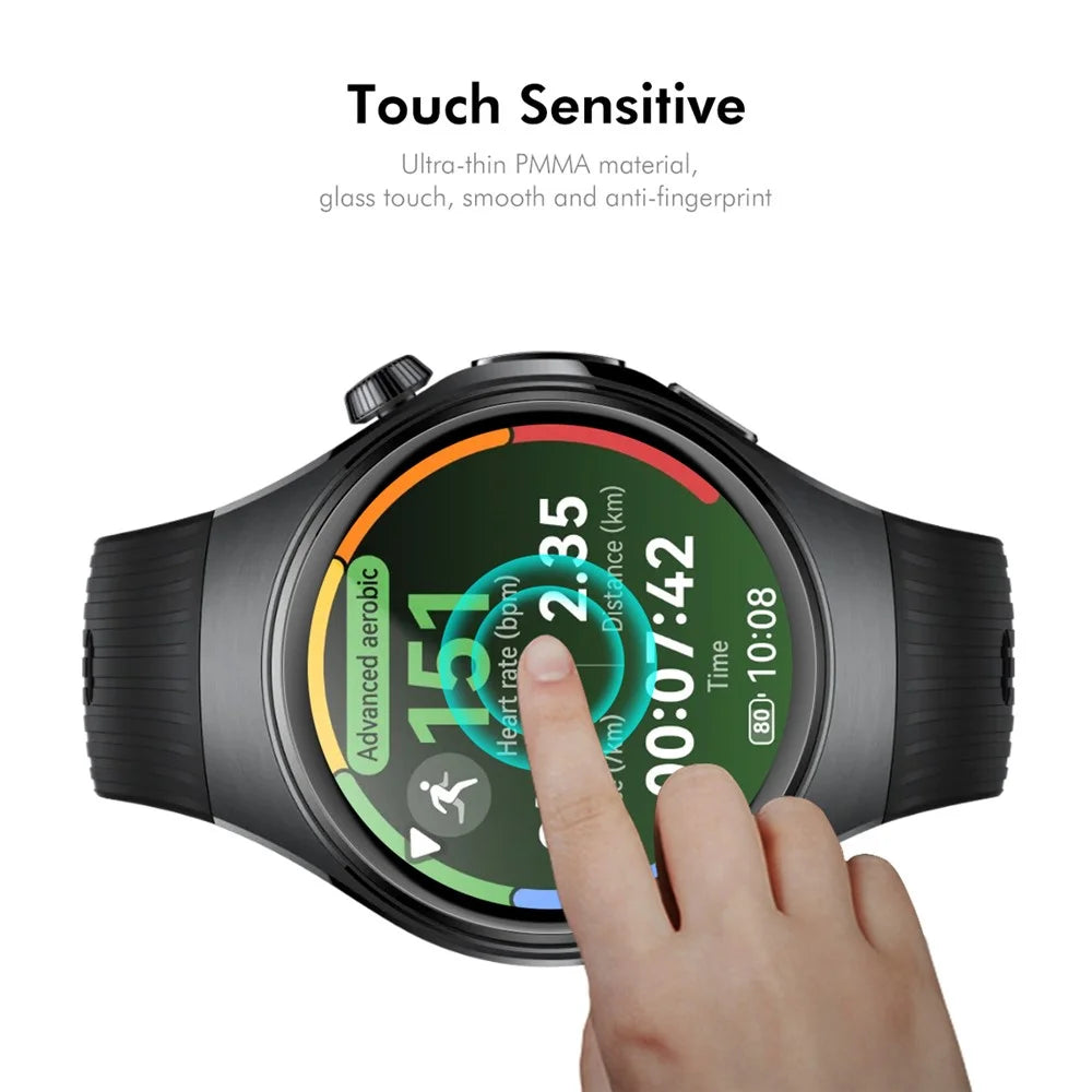 ENKAY HAT PRINCE For Huawei Watch 5 42mm 2Pcs Screen Protector   3D Curved PC + PMMA Ultra Clear Film - Black - 4