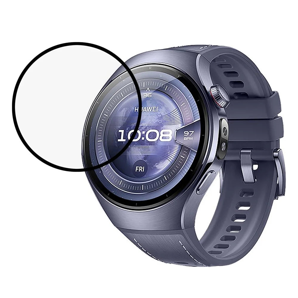 For Huawei Watch 5 42mm Full Screen Protector Black Edge Soft PMMA Smartwatch Screen Film - 1