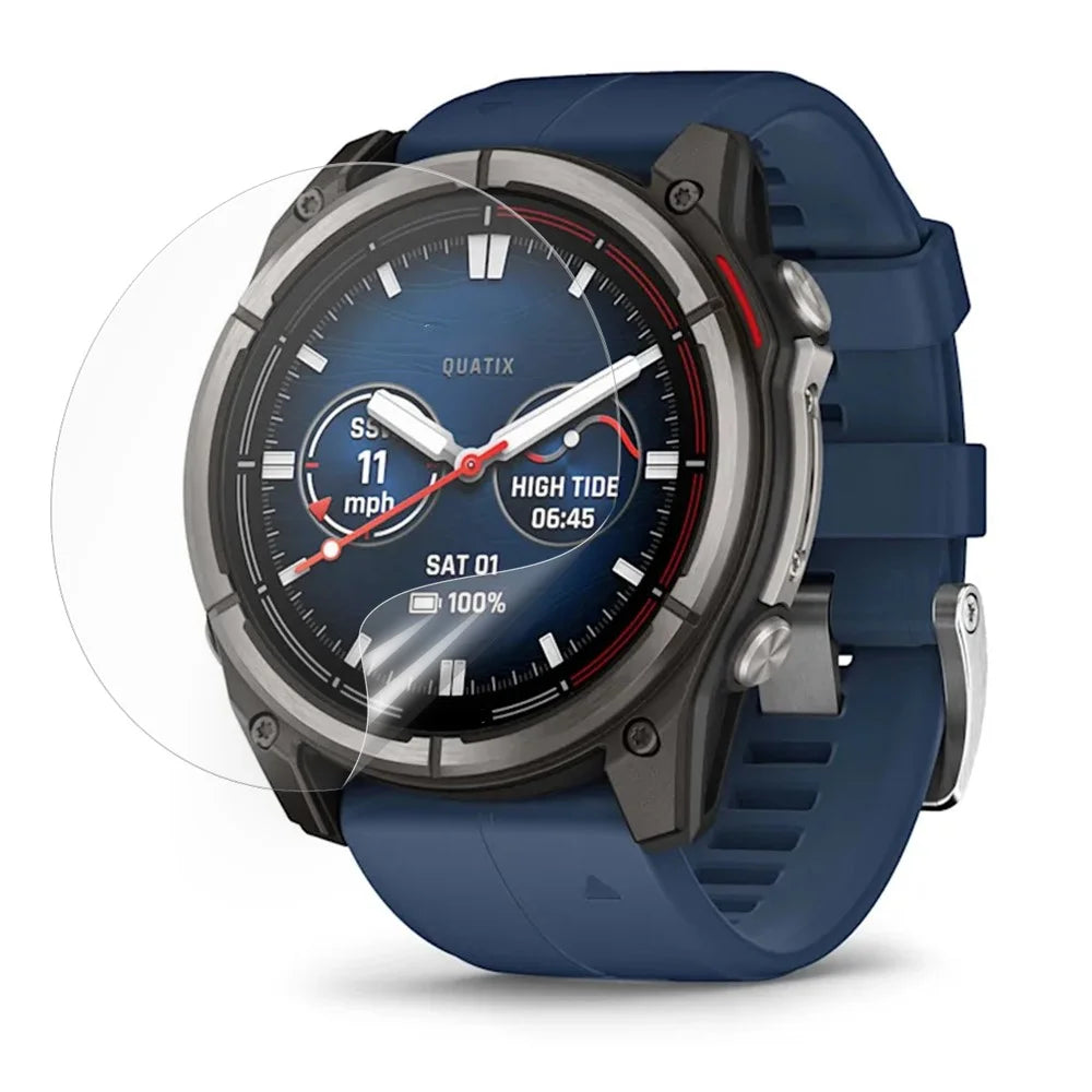 For Garmin quatix 8 51mm Screen Protector TPU HD Clear Smart Watch Film - 1