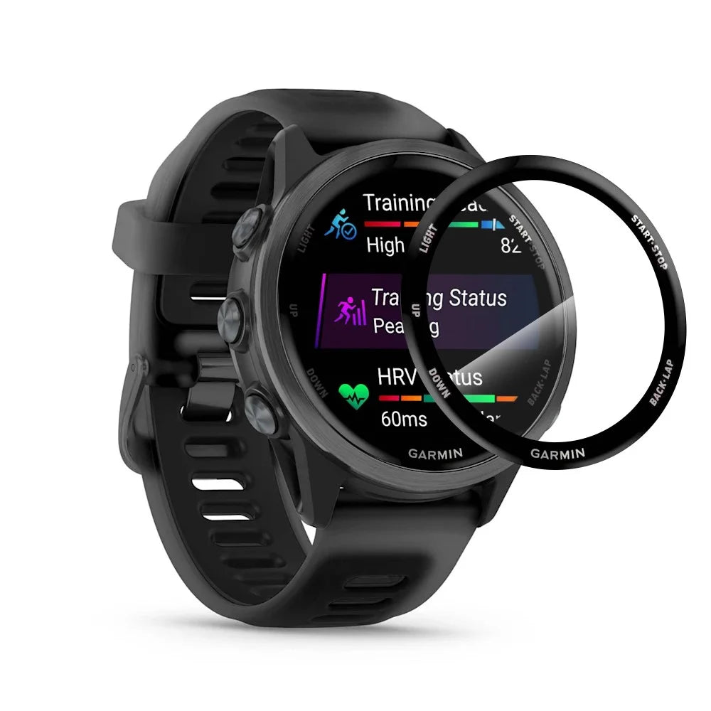 NORTHJO For Garmin Forerunner 570 42mm Screen Protector PMMA Anti Scratch Black Edge Watch Film HD Clarity Abrasion Resistant - 3