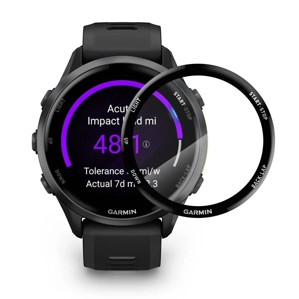 NORTHJO For Garmin Forerunner 970 Screen Protector PMMA Anti Scratch Black Edge Watch Film HD Clarity Abrasion Resistant - 2