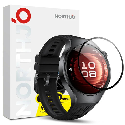 NORTHJO For Huawei Watch 5 42mm Screen Protector PMMA Anti Scratch Black Edge Watch Film HD Clarity Abrasion Resistant - 1